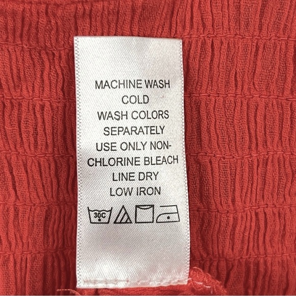 Coral Embroidered Boho Beach Dress 2X Plus Size 26/28 Gauzy Muumuu Resort Vacay - Picture 8 of 11